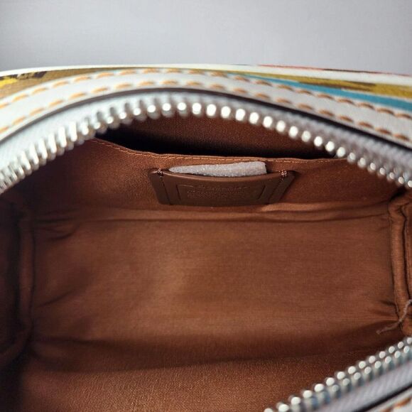 NWT CK381 Coach Small Travel Kit With Hawaiian Print Silver Blue Multi Aloha - Picture 7 of 8